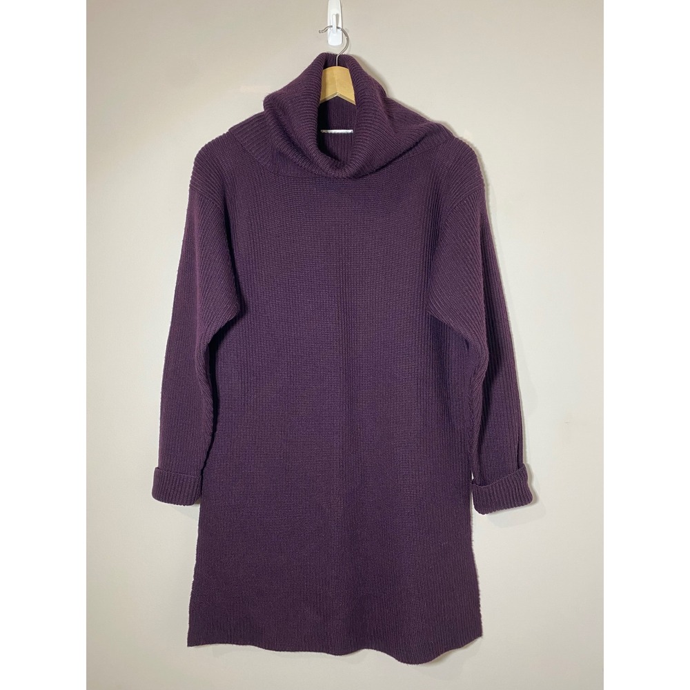 Brooks Brothers Vintage Purple Wool Blend Cowl Neck Ribbed‎ Tunic Sweater Size M